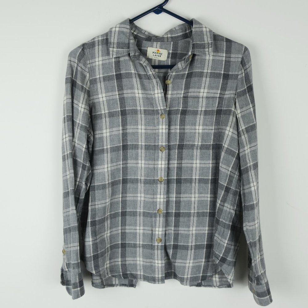 Marine Layer Women's Button Up‎ Shirt Size X Small Split tail back